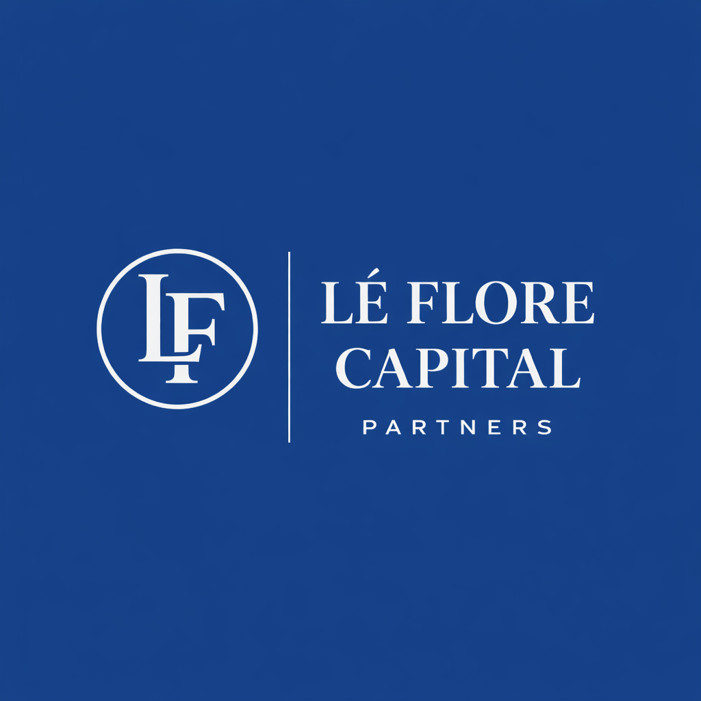 Lé Flore Capital Partners horizontal logo on dark background